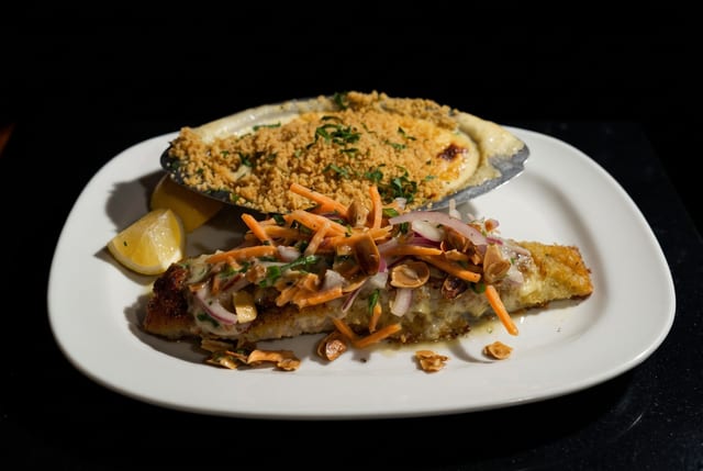 Crab Stuffed Walleye.